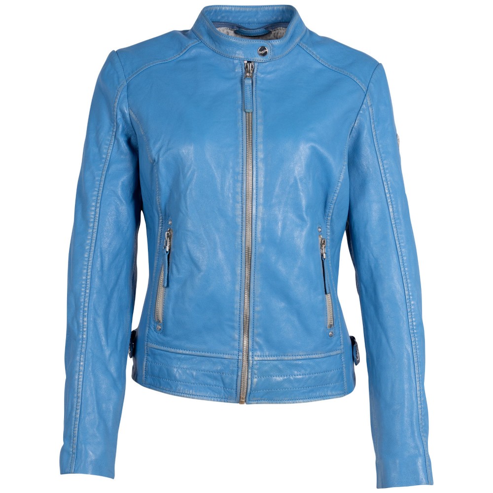 Geaca de Piele Dama Mauritius Albastra MWFilla - readytowear