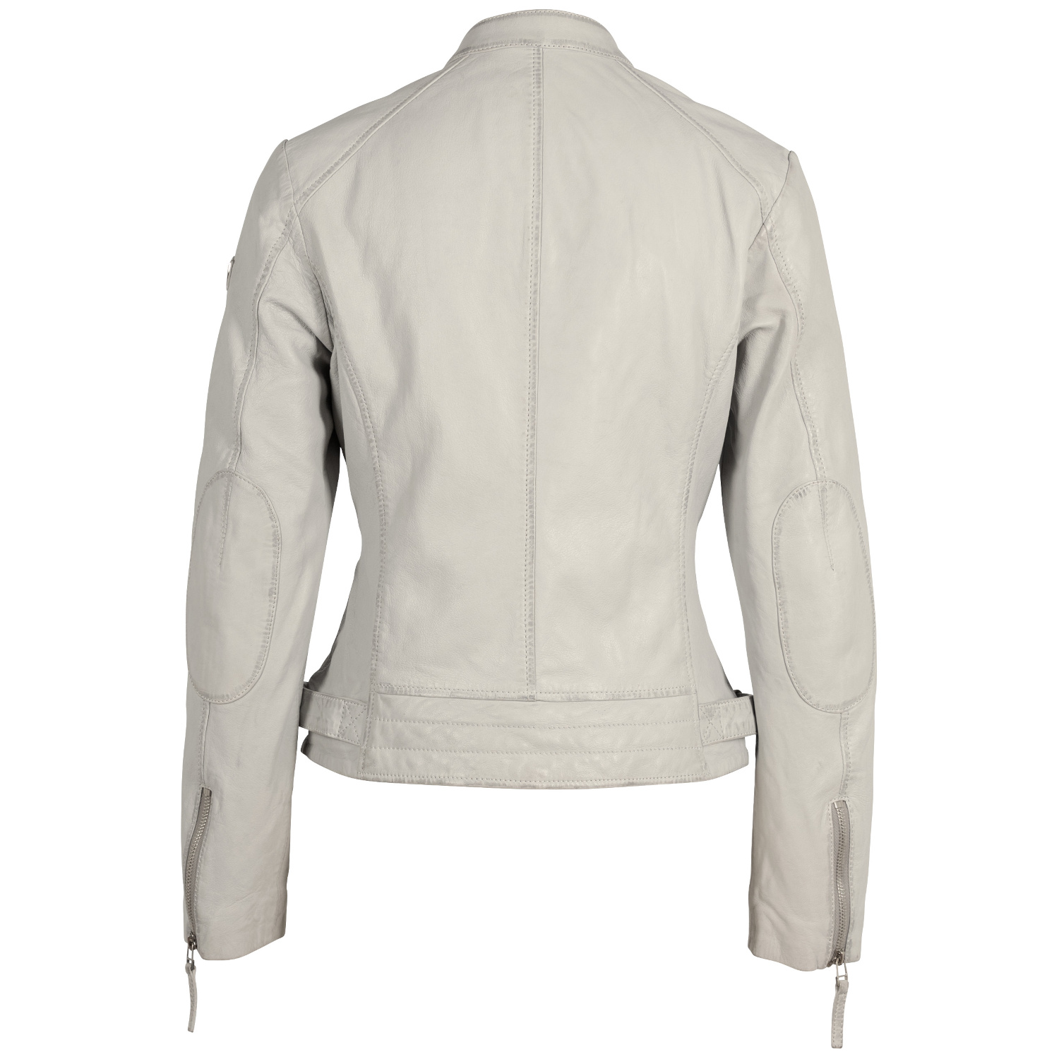 geaca piele naturala dama mauritius mwfilla gri argintiu