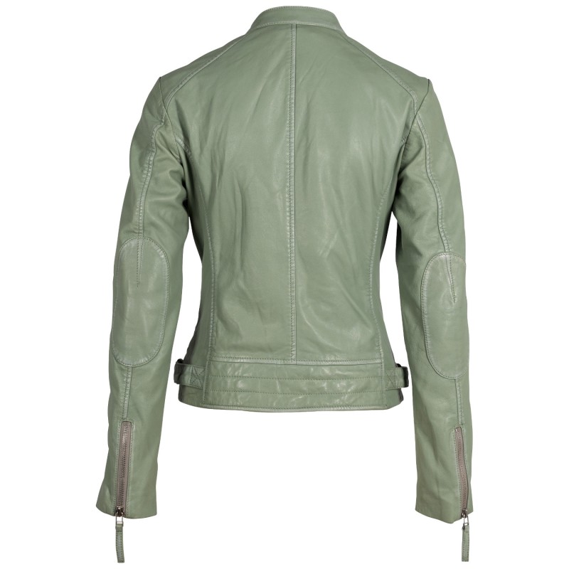 Geaca de Piele Dama Mauritius Verde Menta MWFilla – Geci de Piele
