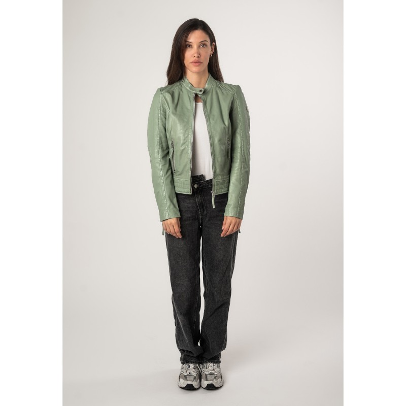 Geaca de Piele Dama Mauritius Verde Menta MWFilla – Geci de Piele