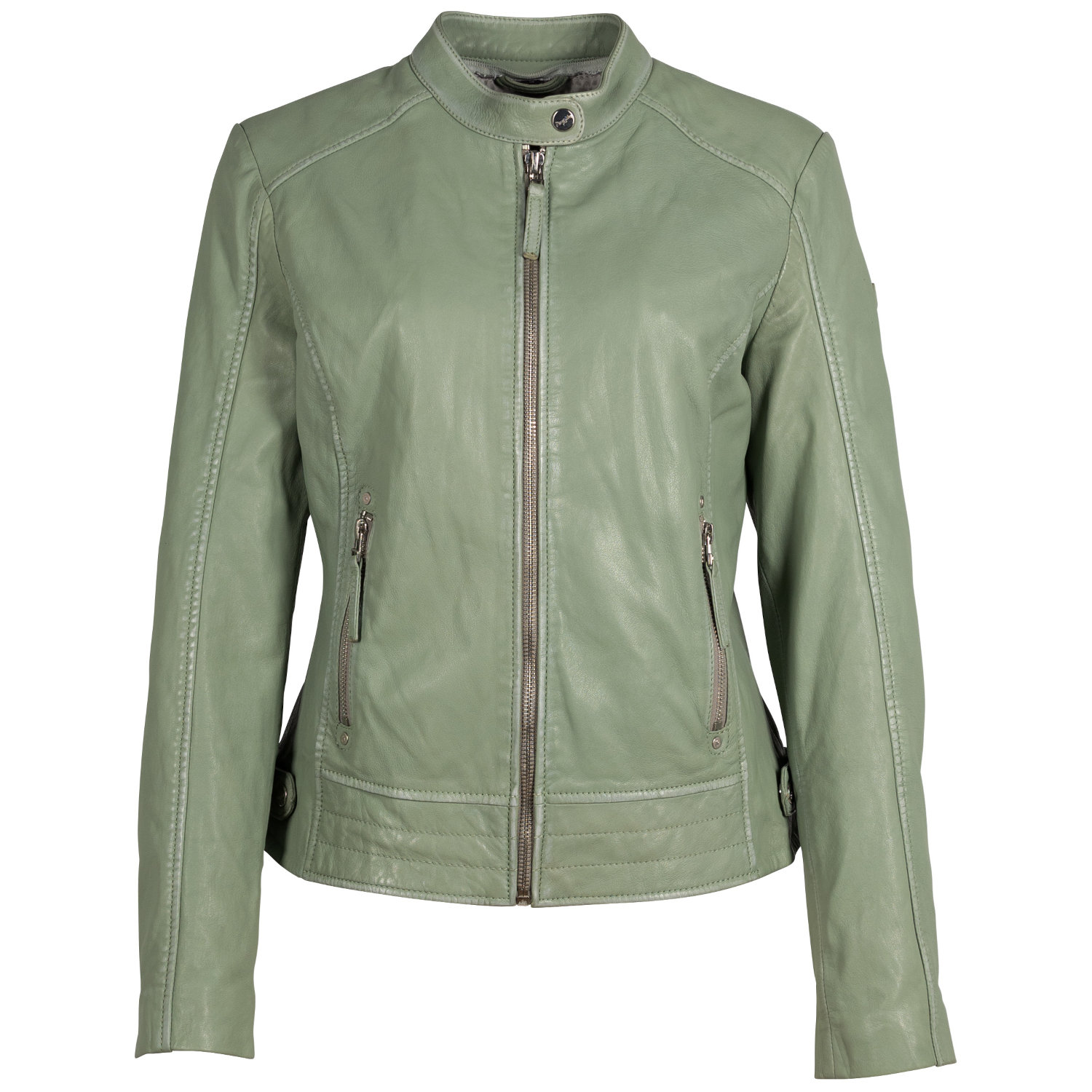 Geaca Piele Mauritius Mwfilla - Culoare Verde Menta geaca piele naturala dama mauritius mwfilla verde menta