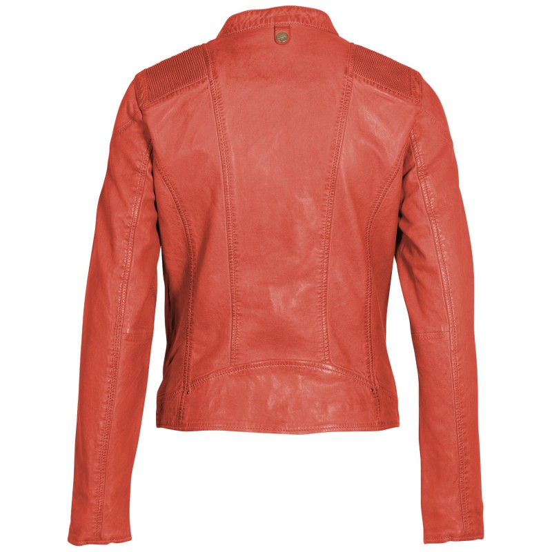 Geaca de Piele Dama Mauritius Corai MWFjola – Geci de Piele