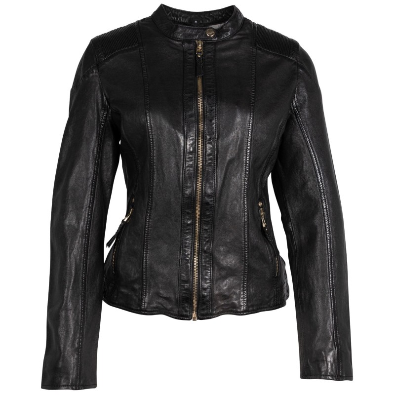 Geaca de Piele Dama Mauritius Neagra MWFjola – Geci de Piele