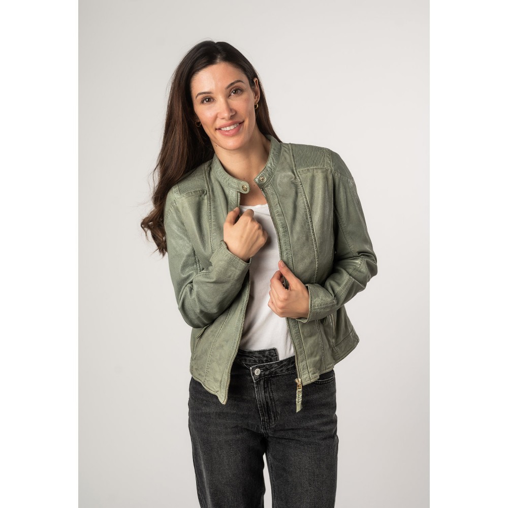 Geaca de Piele Dama Mauritius Verde Menta MWFjola - readytowear