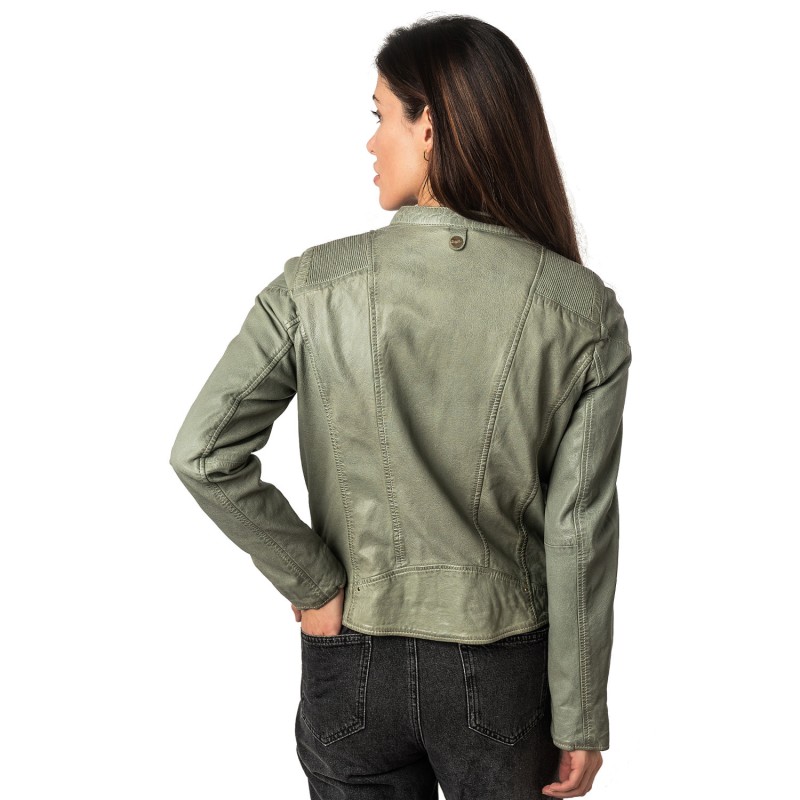 Geaca de Piele Dama Mauritius Verde Menta MWFjola – Geci de Piele