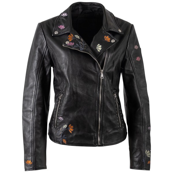 Geaca de Piele Dama Mauritius Neagra MWFloral
