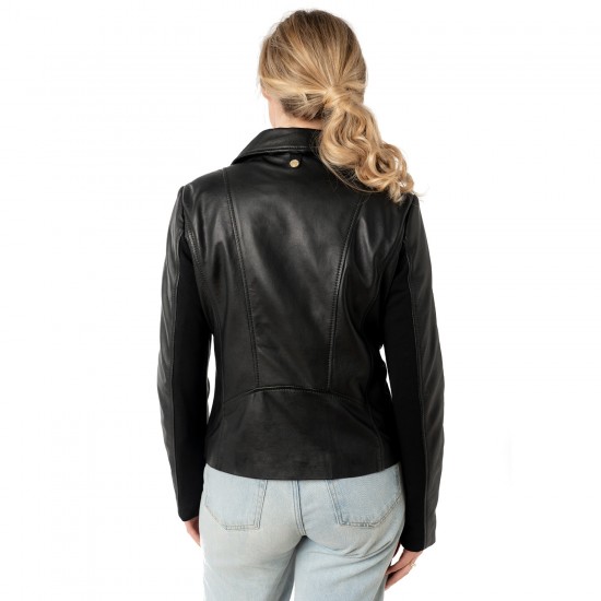 Geaca de Piele Dama Mauritius Neagra MWFylli