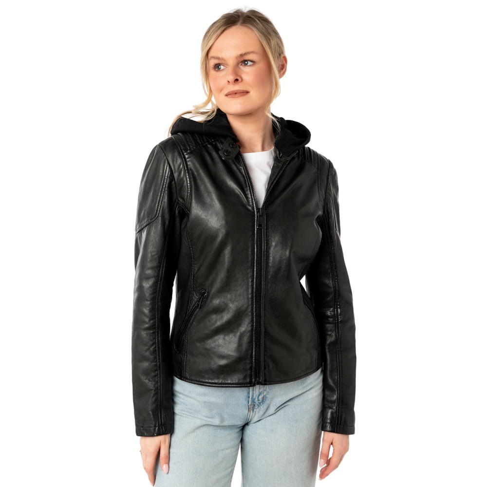 Geaca de Piele Dama Mauritius Verde Inchis MWGianna