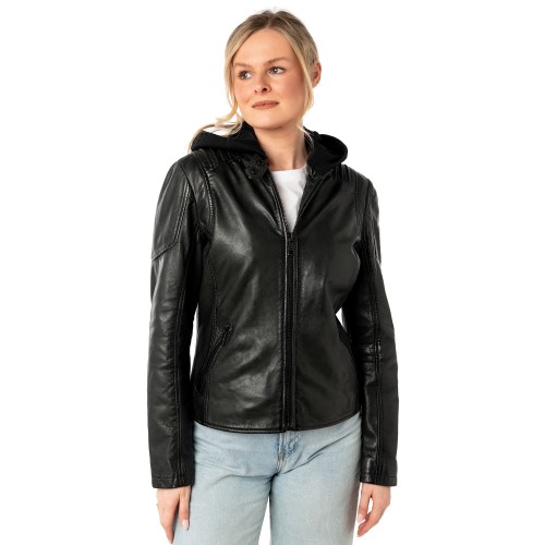 Geaca de Piele Dama Mauritius Verde Inchis MWGianna