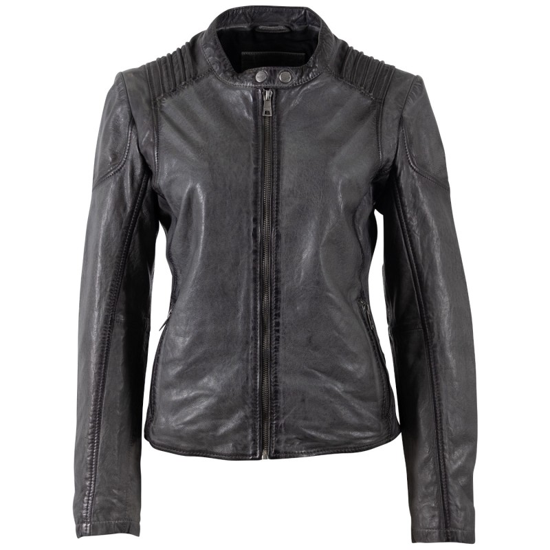 Geaca de Piele Dama Mauritius Antracit MWGionna – Geci de Piele