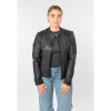 Mauritius MWGionna Antracit – Geacă piele damă stil biker modern Geacă de piele damă antracit Mauritius MWGionna cu guler stand-up și umeri în relief