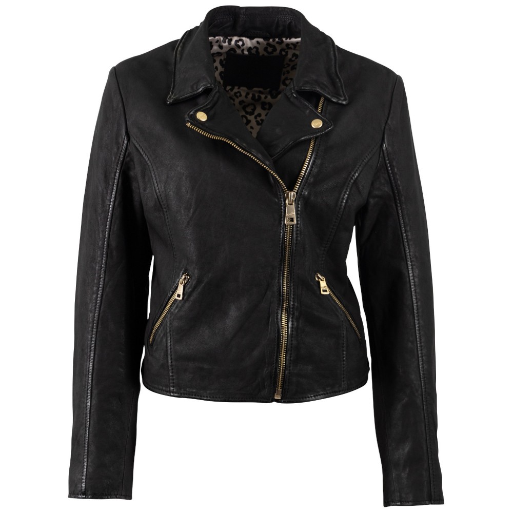 Geaca de Piele Dama Mauritius Neagra MWInessa - readytowear