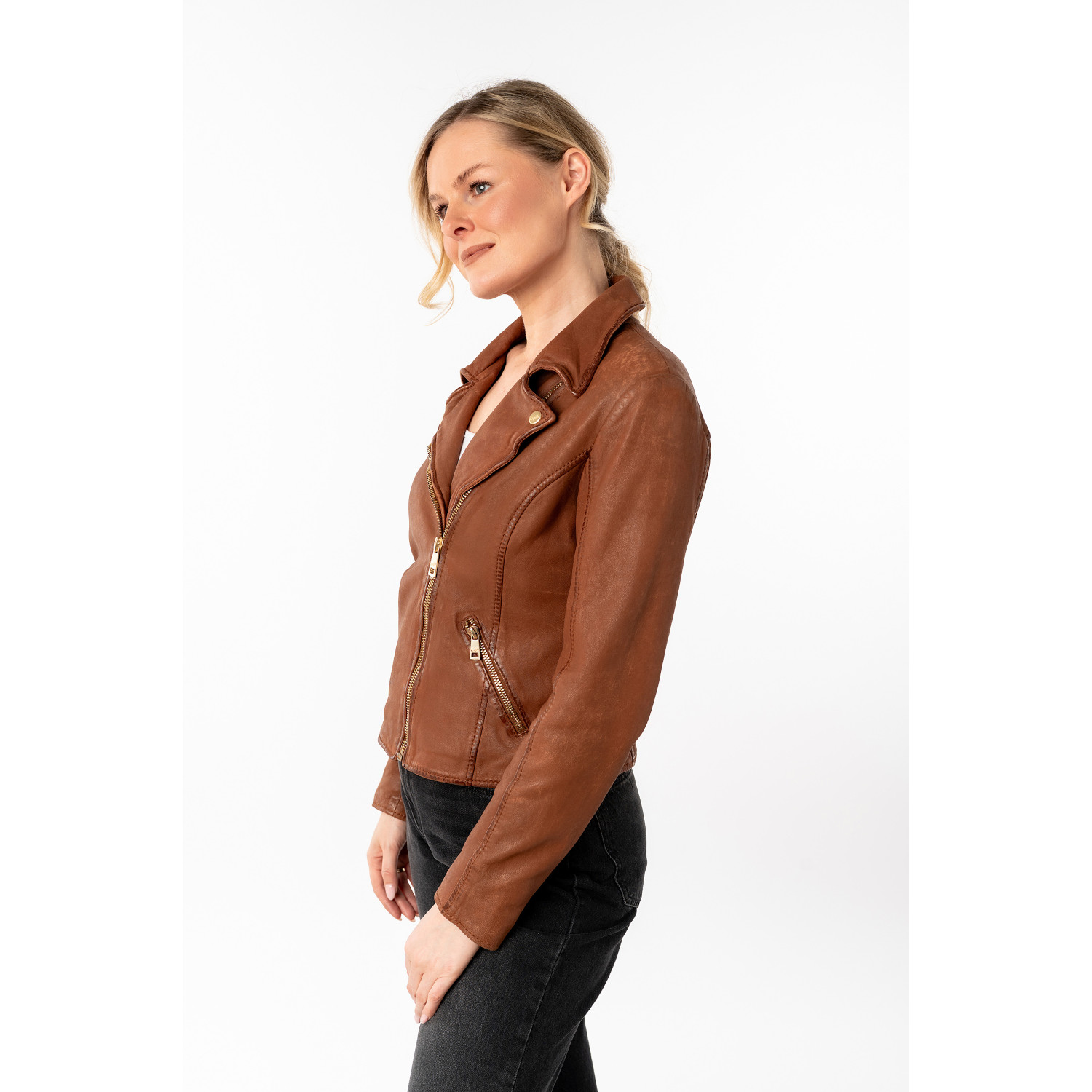 Geaca de Piele Dama Mauritius Whiskey MWInessa – Geci de Piele