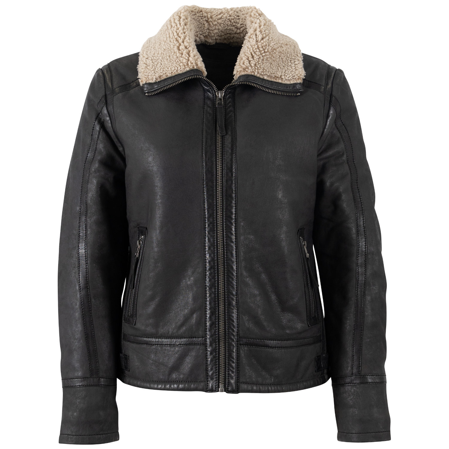 cojoc piele dama mauritius antracit mwiske guler blana mansete simple