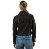 Geacă de piele pentru femei Mauritius MWIsla neagră stil biker