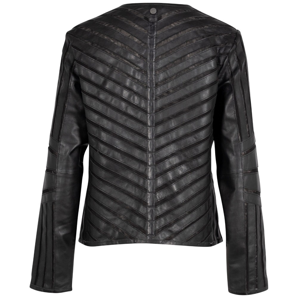 Geaca de Piele Dama Mauritius Neagra MWJaela - readytowear