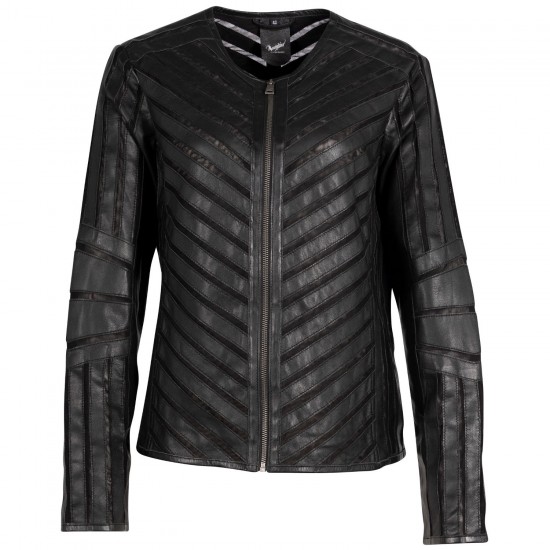 Geaca de Piele Dama Mauritius Neagra MWJaela
