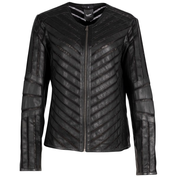 Geaca de Piele Dama Mauritius Neagra MWJaela