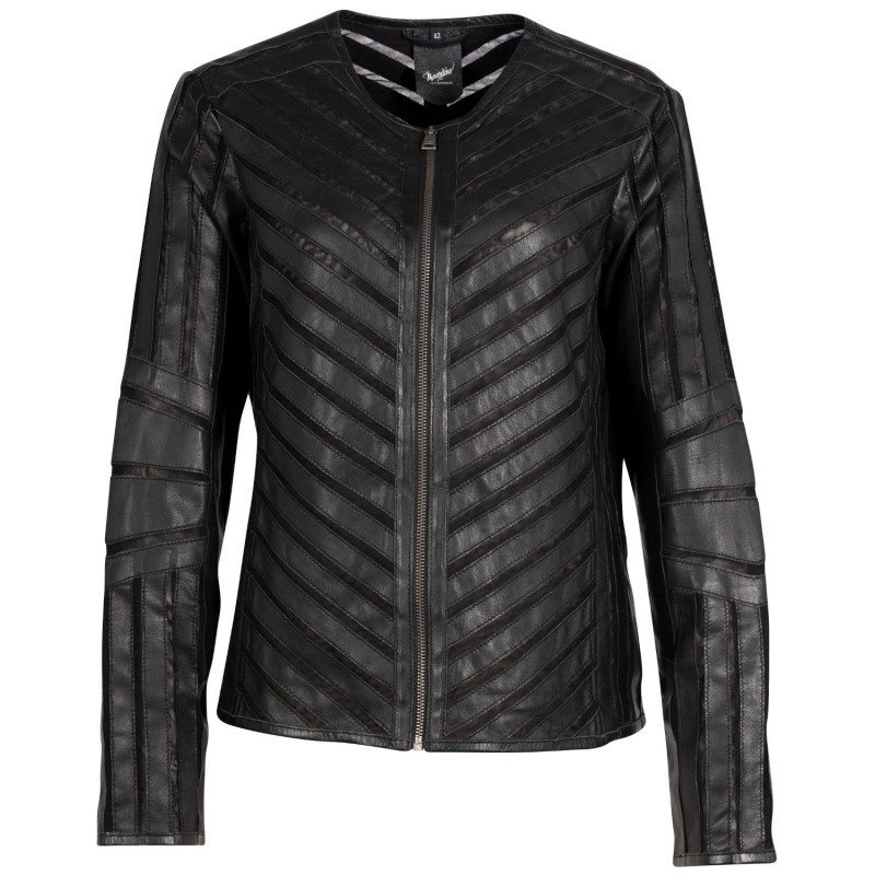 Geaca de Piele Dama Mauritius Neagra MWJaela – Geci de Piele