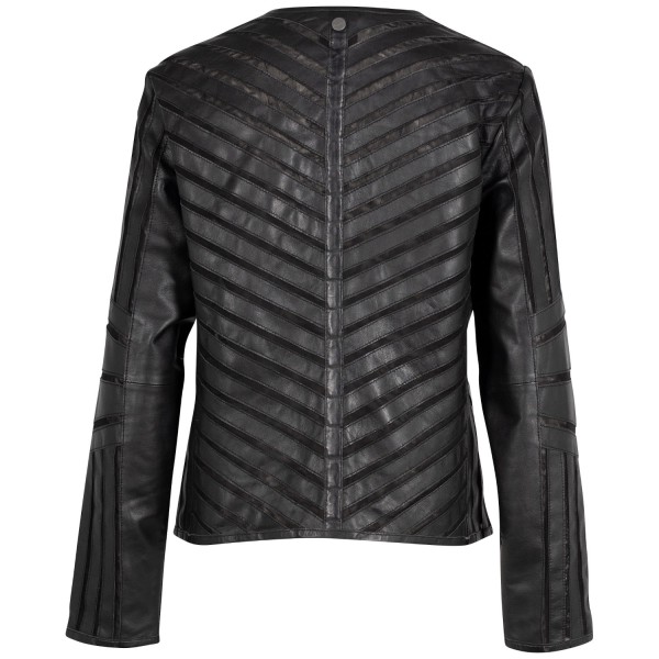 Geaca de Piele Dama Mauritius Neagra MWJaela