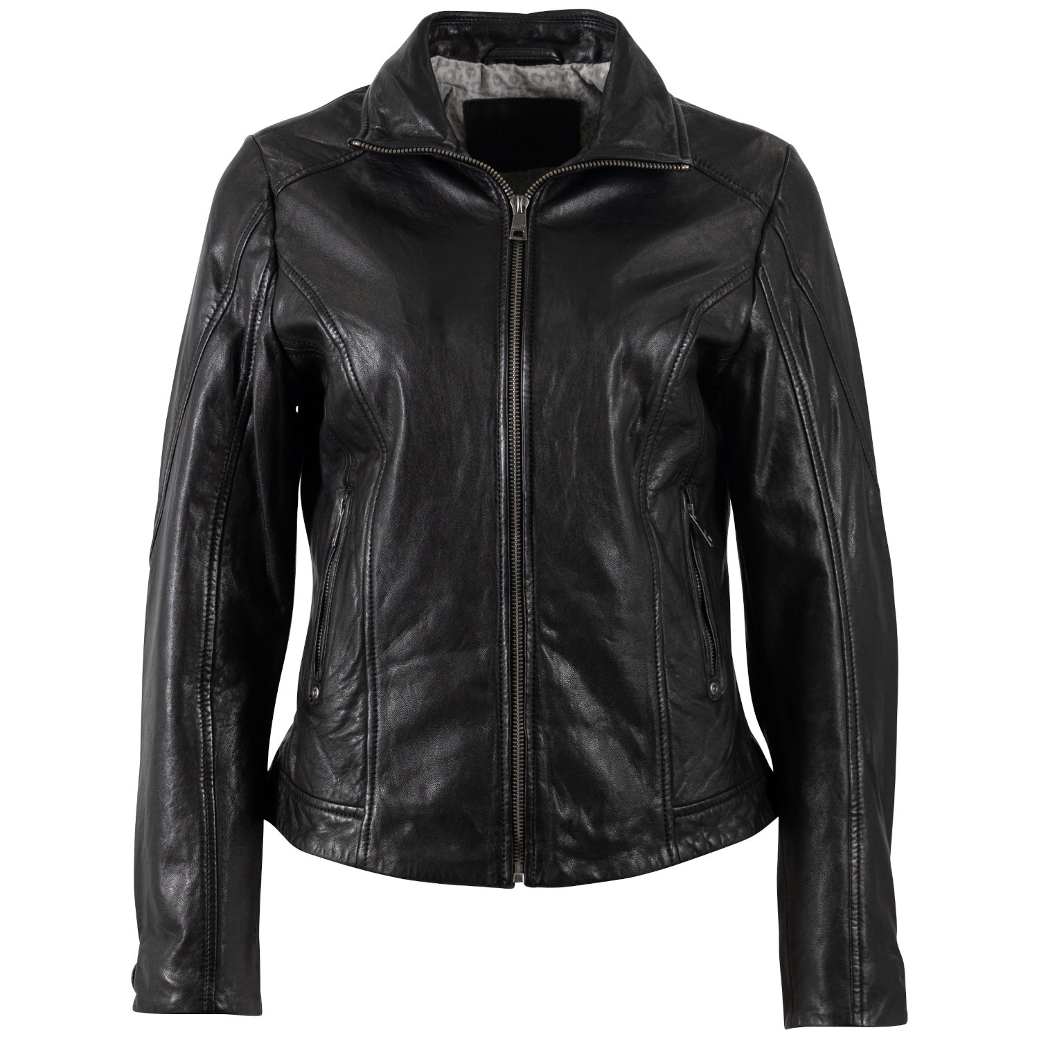 Geaca de Piele Dama Mauritius Neagra MWJolah – Geci de Piele