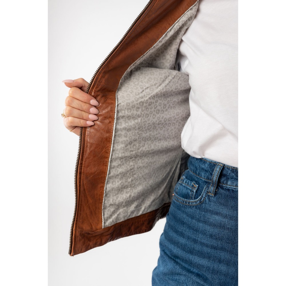 Geaca de Piele Dama Mauritius Whiskey MWJolah - readytowear