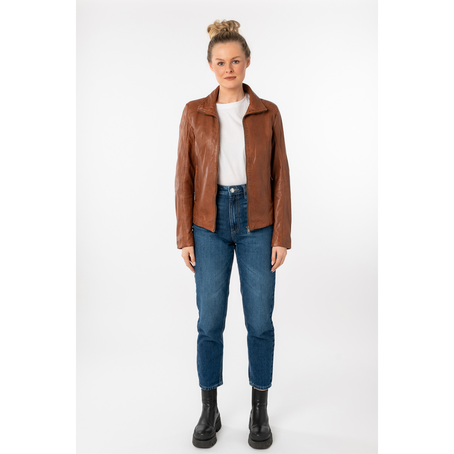 Geaca de Piele Dama Mauritius Whiskey MWJolah – Geci de Piele