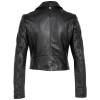 Geaca Scurta de Piele Dama Mauritius Neagra MWKajah