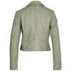 Geaca Scurta de Piele Dama Mauritius Verde Menta MWKajah