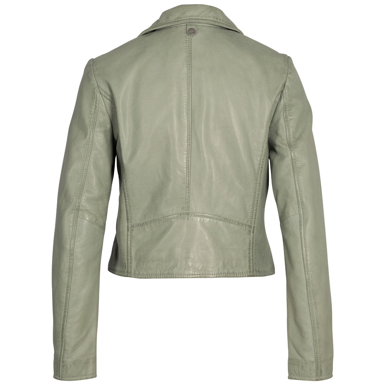 Geaca Piele Mauritius MWKajah - Stil Biker Minimalist Verde Mentă geaca piele dama mauritius verde menta mwkajah biker umeri simpli