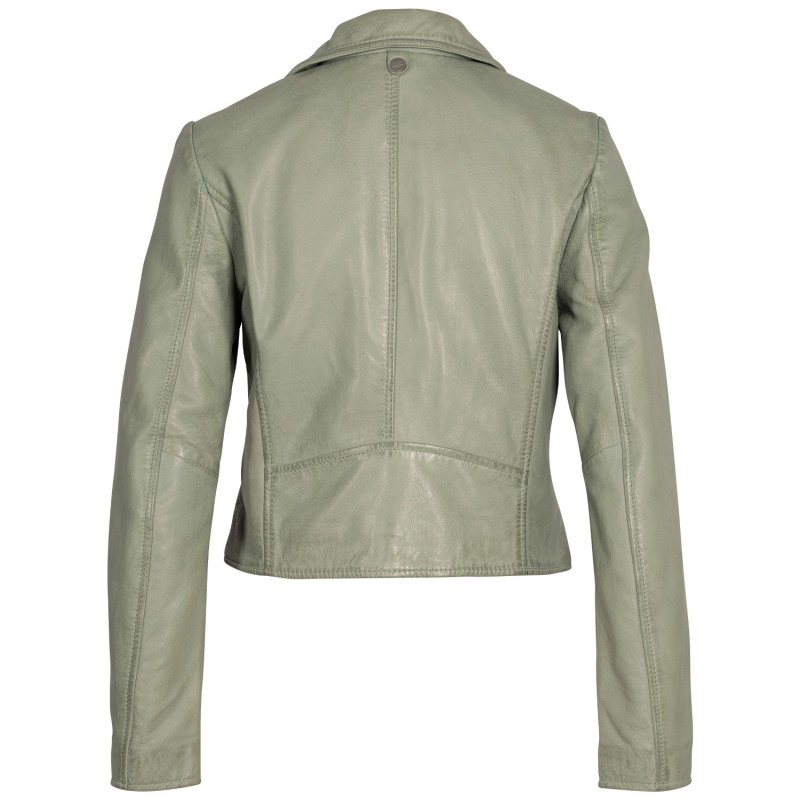 Geaca Scurta de Piele Dama Mauritius Verde Menta MWKajah – Geci de Piele