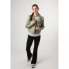 Geaca Piele Mauritius MWKajah - Stil Biker Minimalist Verde Mentă geaca piele dama mauritius verde menta mwkajah biker umeri simpli