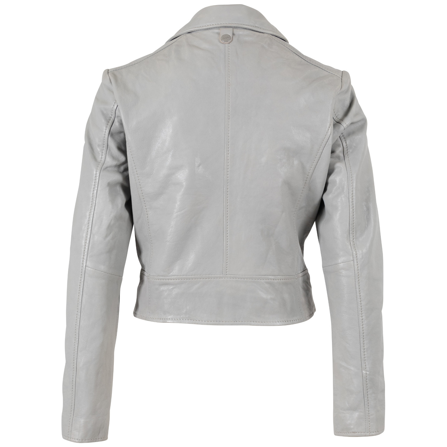 Geacă piele damă gri argintiu Mauritius MWKalea stil biker