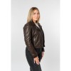 Geacă piele damă maro Mauritius MWKalea stil biker