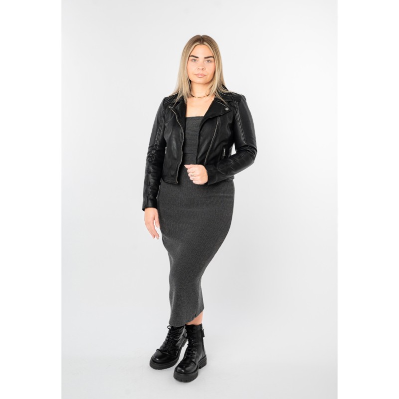 Geaca de Piele Dama Mauritius Neagra MWKalea – Geci de Piele