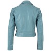 Geaca de Piele Dama Mauritius Turcoaz Deschis MWKalea