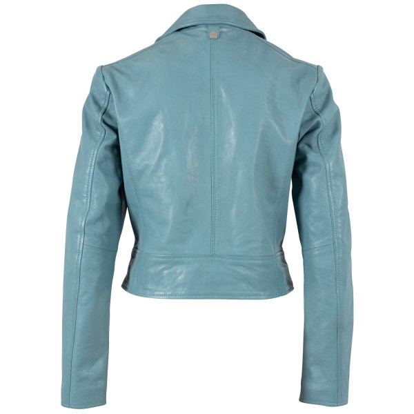 Geaca de Piele Dama Mauritius Turcoaz Deschis MWKalea