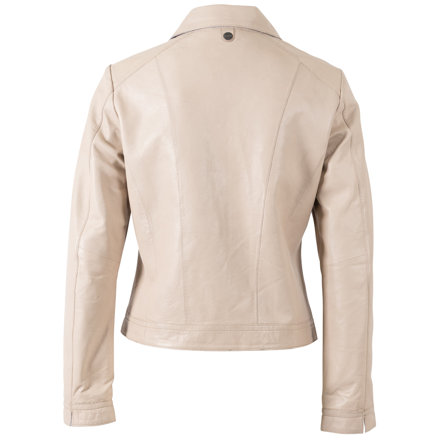 Geaca de Piele Dama Mauritius Bej MWKaroh – Geci de Piele