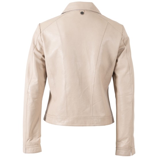 Geaca de Piele Dama Mauritius Bej MWKaroh