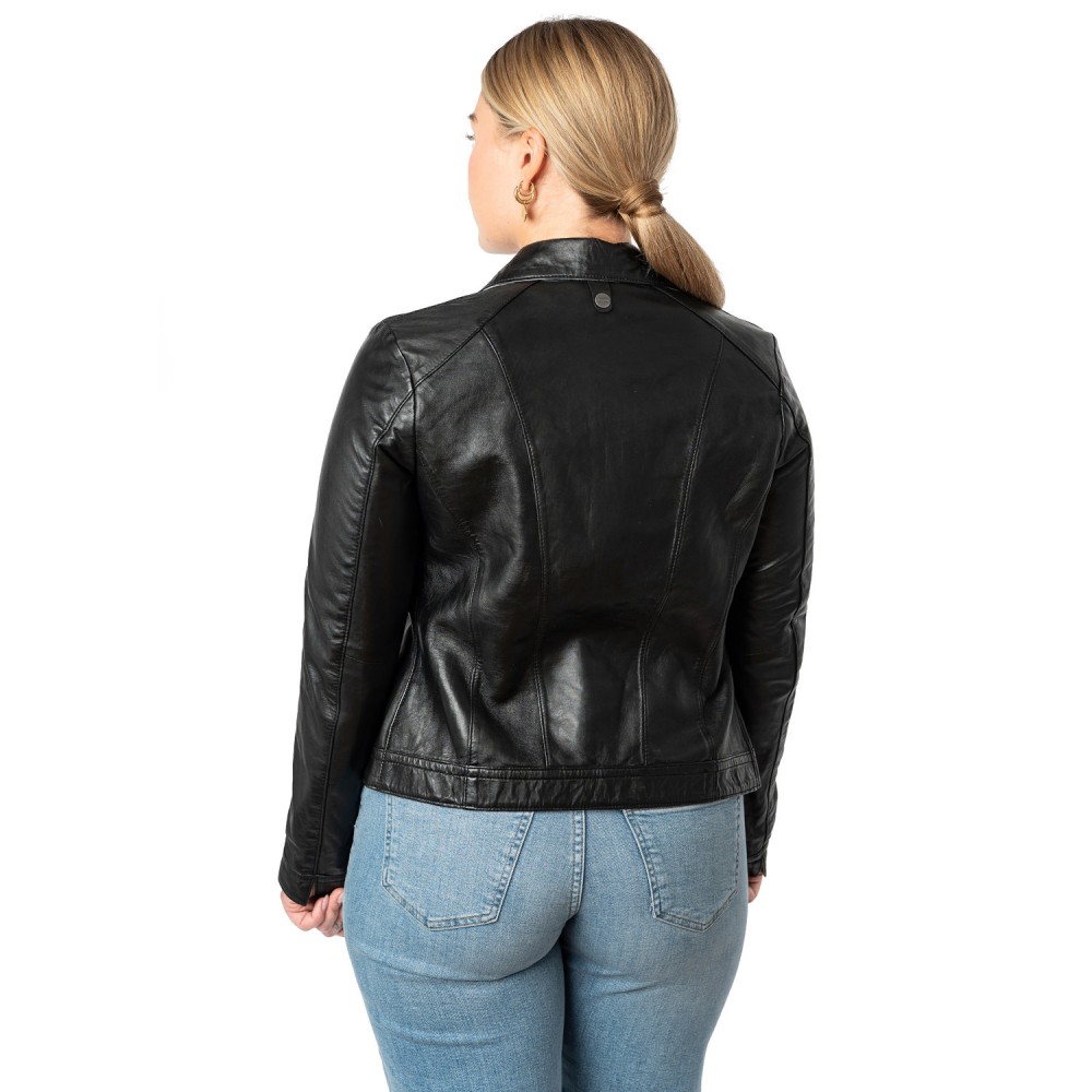 Geaca de Piele Dama Mauritius Neagra MWKaroh Geaca de Piele Dama Mauritius Neagra MWKaroh