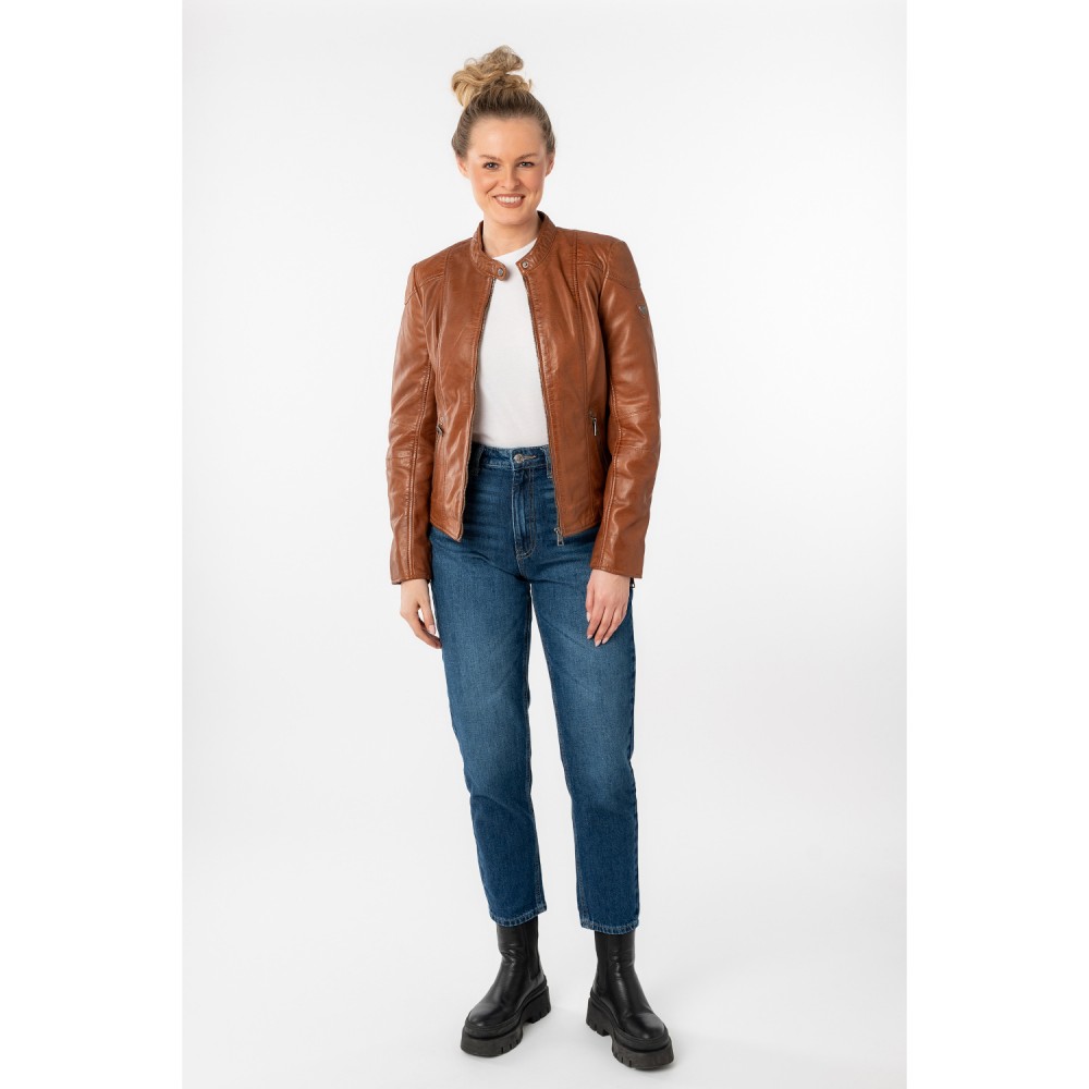 Geaca de Piele Dama Mauritius Coniac MWKeili - readytowear