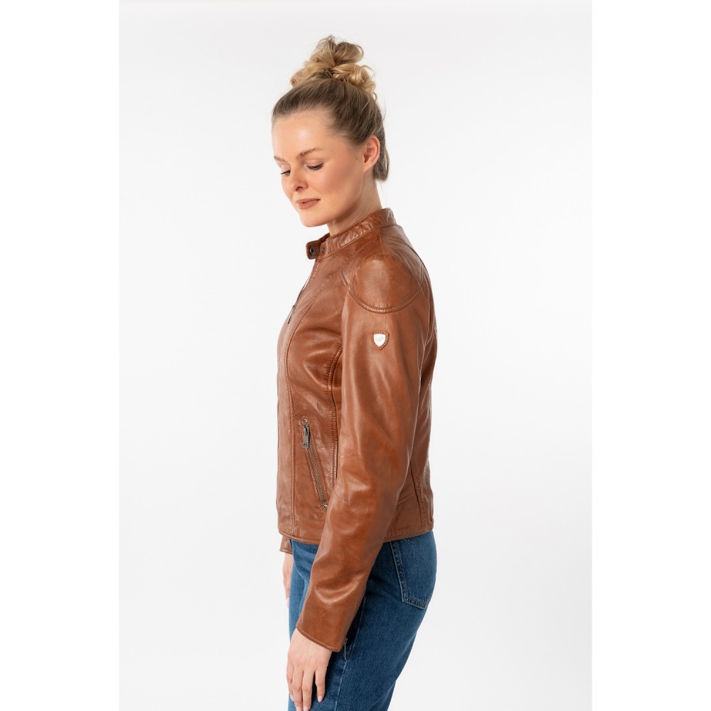 Geaca de Piele Dama Mauritius Coniac MWKeili - readytowear