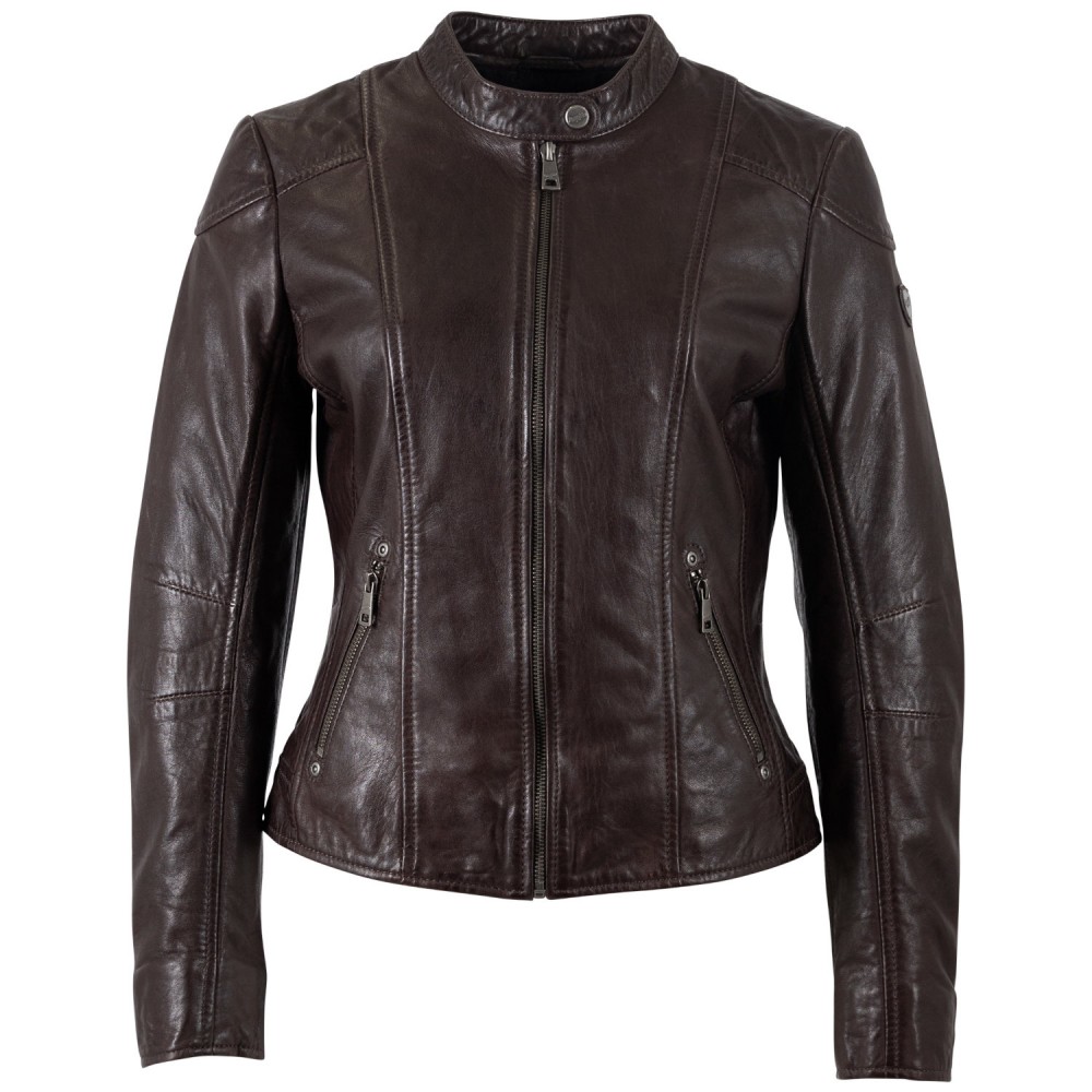 Geaca de Piele Dama Mauritius Maro Inchis MWKeili - readytowear