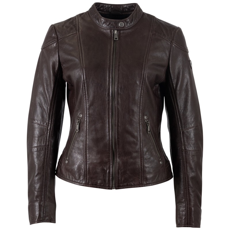 Geaca de Piele Dama Mauritius Maro Inchis MWKeili – Geci de Piele