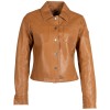 Geaca Scurta de Piele Dama Mauritius Camel MWLefei – Geci de Piele