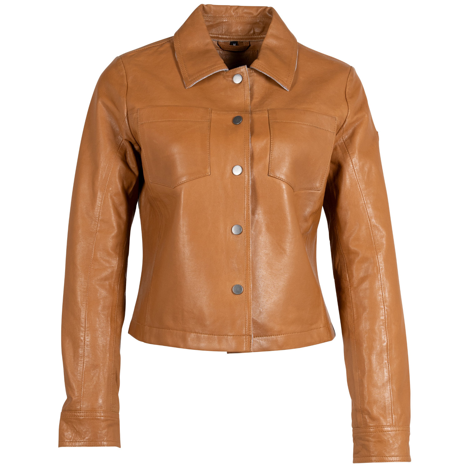 Geaca Scurta de Piele Dama Mauritius Camel MWLefei – Geci de Piele