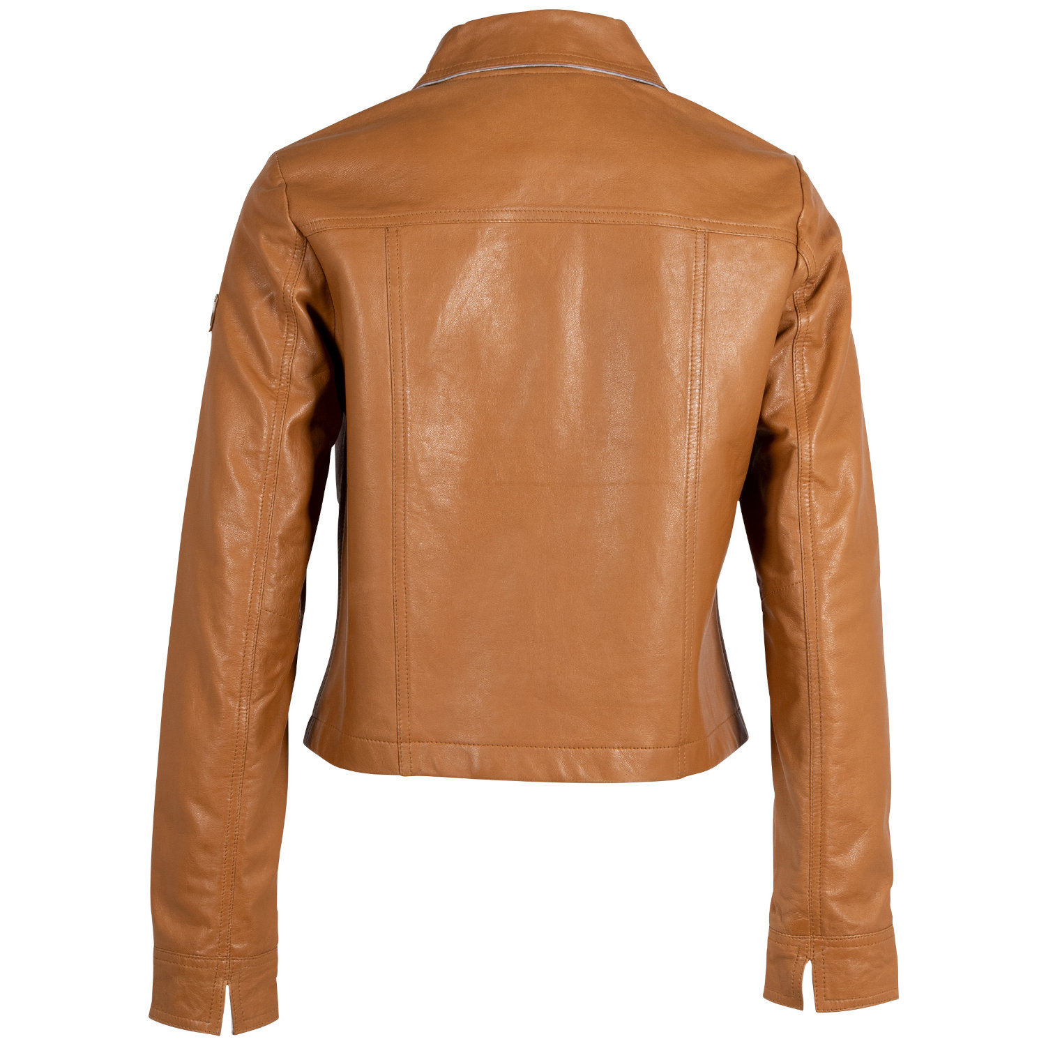 Geaca Scurta de Piele Dama Mauritius Camel MWLefei – Geci de Piele