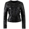 Geaca de Piele Dama Mauritius Neagra MWLefeu