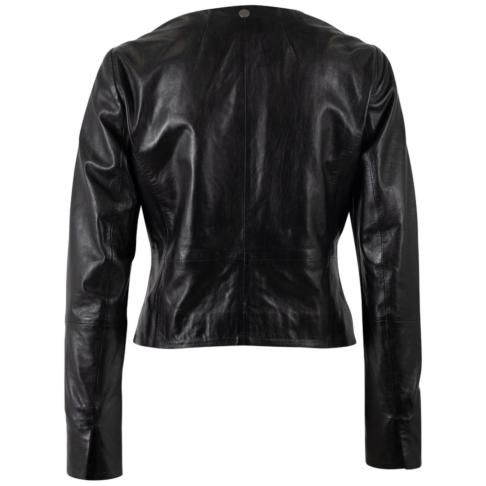 Geaca de Piele Dama Mauritius Neagra MWLefeu