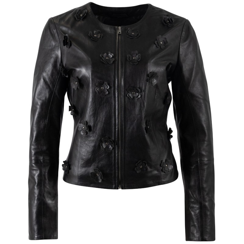 Geaca de Piele Dama Mauritius Neagra MWLefeu – Geci de Piele